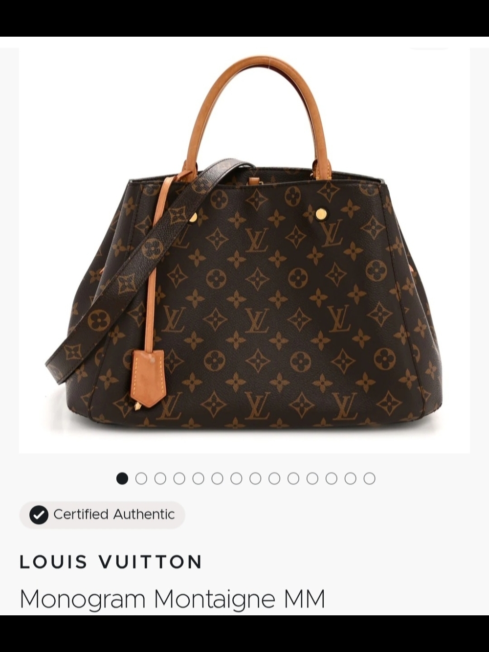 Louis Vuitton Monogram Satchel with Vachetta Trim in Brown